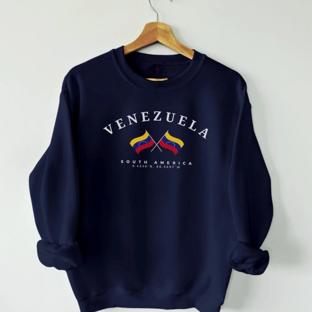 Venezuela Sweatshirt Venezuelan Shirt South America Gift Souvenir Soft Comfortable Unisex Pullover Casual Wear Men Women Trendy