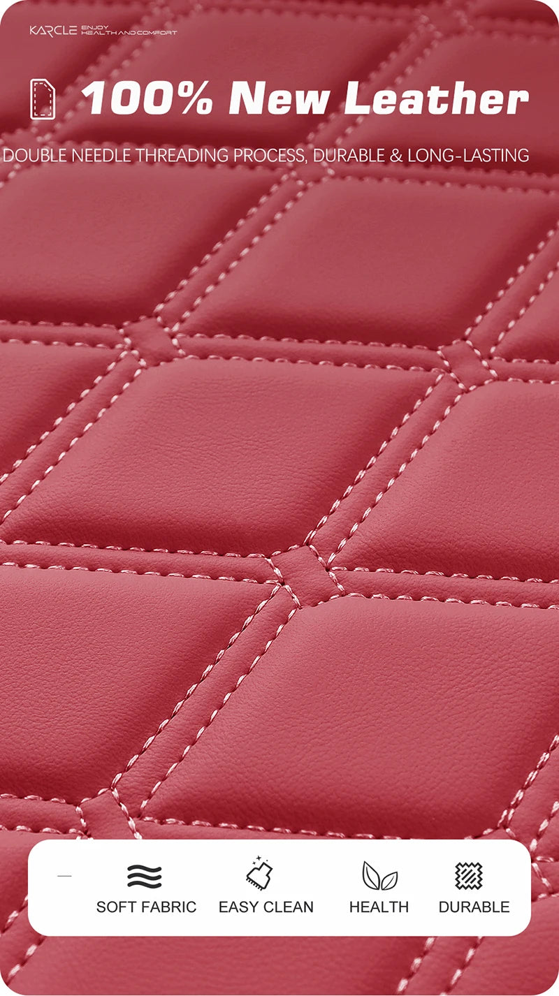 Universal 1PCS Nappa Leather Car Seat Cover Wrap Around Bottom Seat Cushion Waterproof Durable Car Seat Protector Auto Accessory