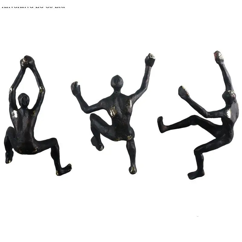 Retro Rock Climbing Character Wall Decoration Pendant Nordic Modern Living Room Bar Background Crafts
