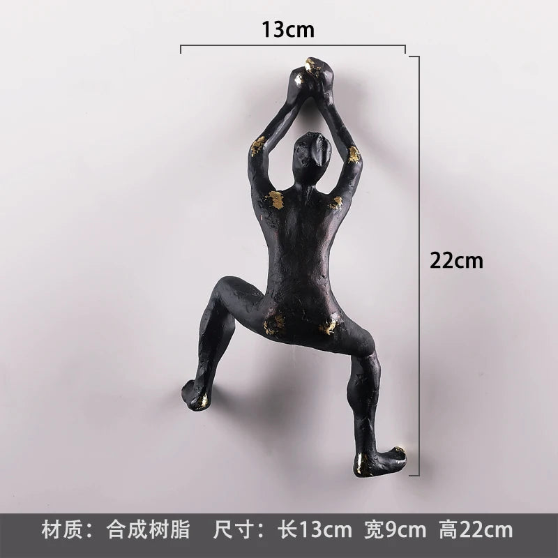 Retro Rock Climbing Character Wall Decoration Pendant Nordic Modern Living Room Bar Background Crafts
