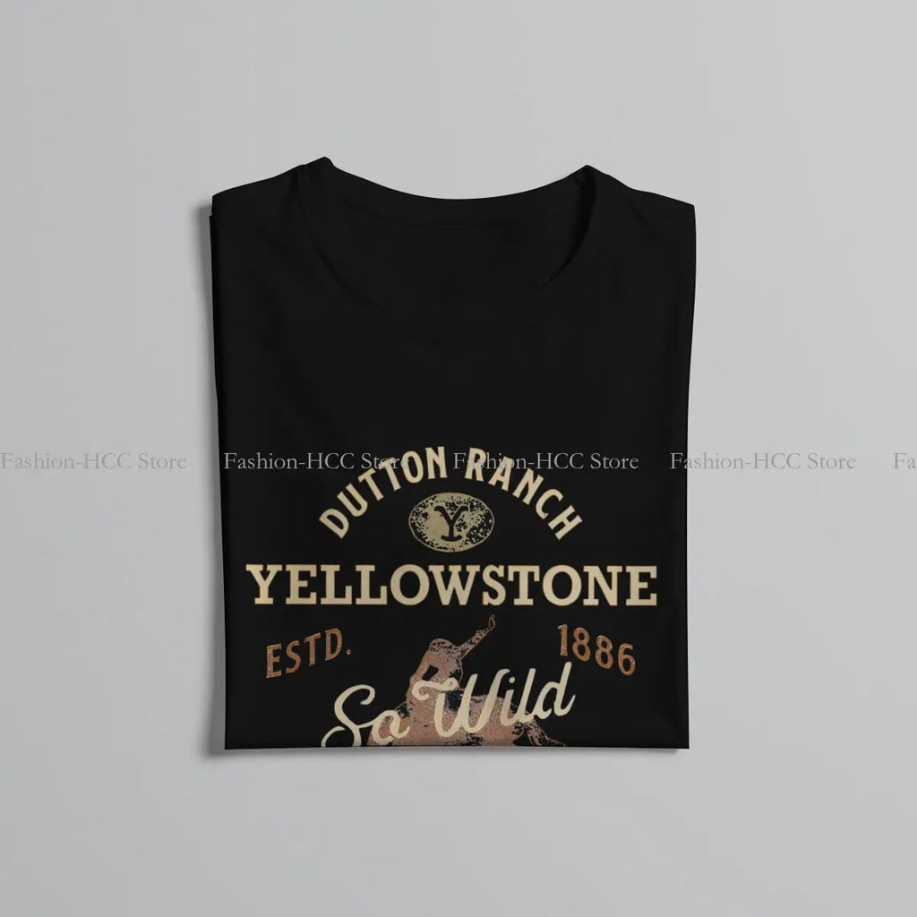 Yellowstone Dutton Ranch TV Show Men's T-shirt So Wild Vintage Rodeo Individuality T Shirt Graphic Sweatshirts Hipster