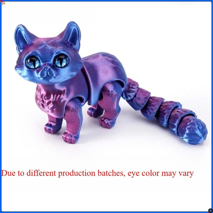 3D printed cats, 3D animals for stress relief, desktop decorations suitable for office workers, and small ornaments for adults
