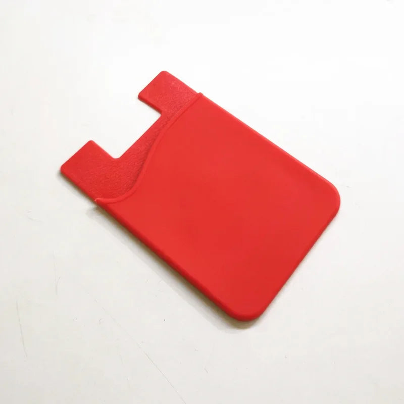 1PCS  Silicone Business Credit Pocket Adhesive Fashion Women Men Cell Phone ID Card Cover Holder Slim Case Sticker Case Bags