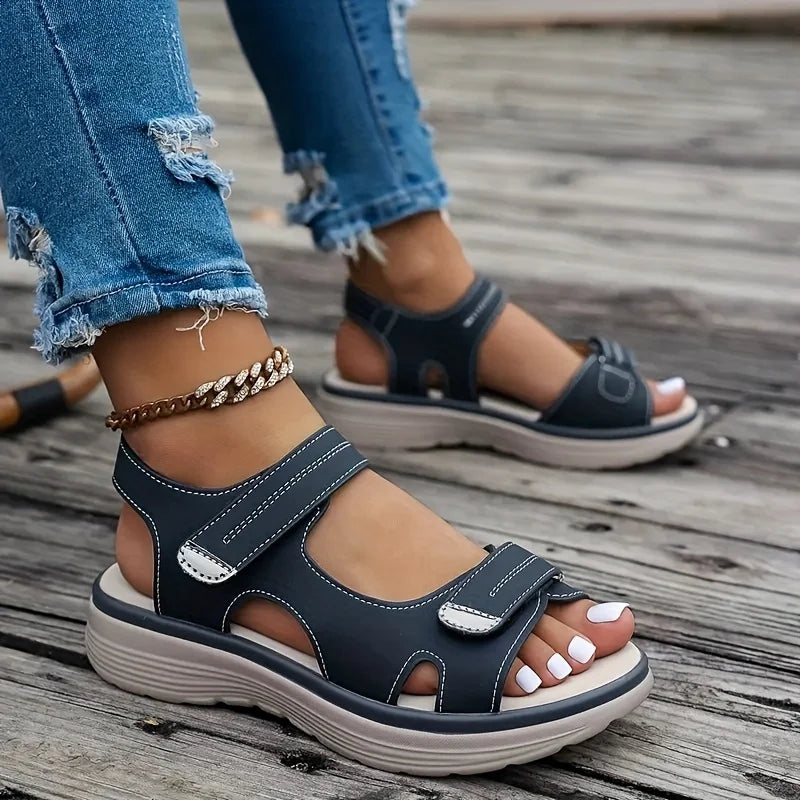 Summer Sandals Travel Women Shoes New Sandal Sole Durable Sandal Ladies Outdoor Beach Slippers Platform Sandals
