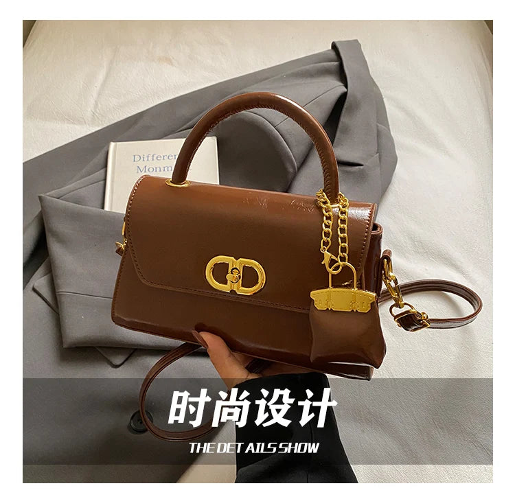 Famous Designer Leather Shoulder Bag For Women - Classic Elegant Handbag Messenger Bag Ladies Luxury Brand