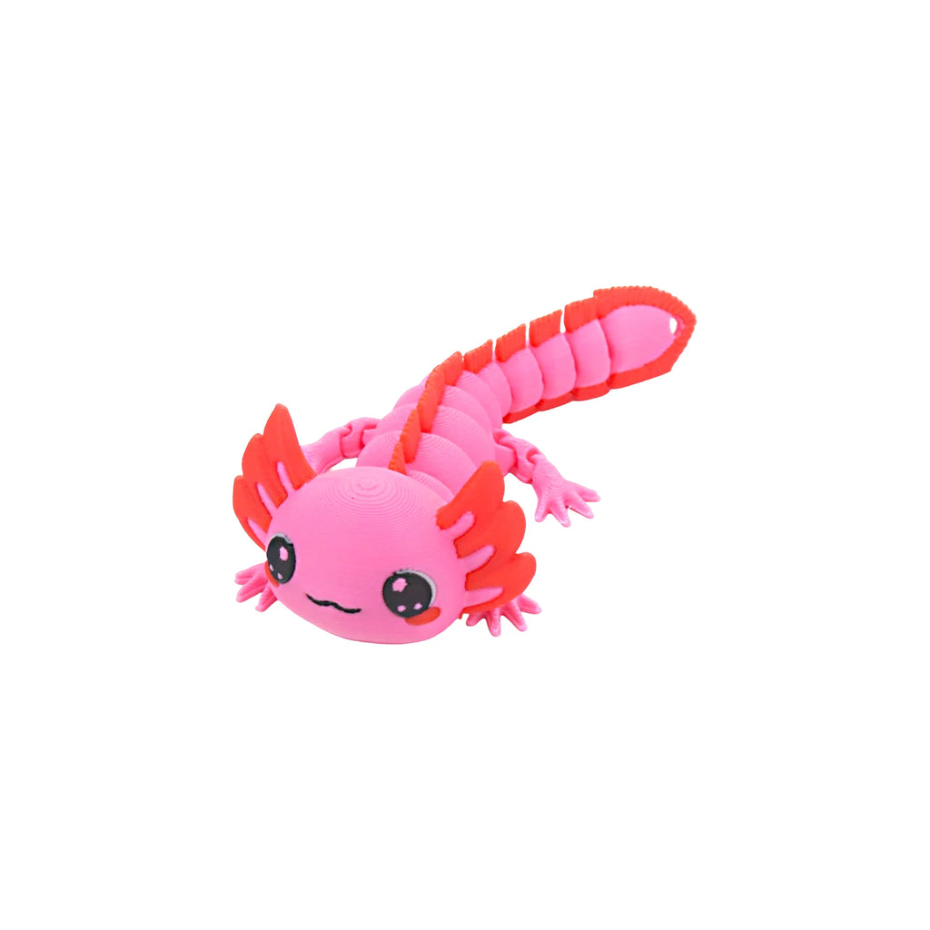 3D printed simulation salamander figurine, novel stress relieving toy with movable joints, desktop color decoration