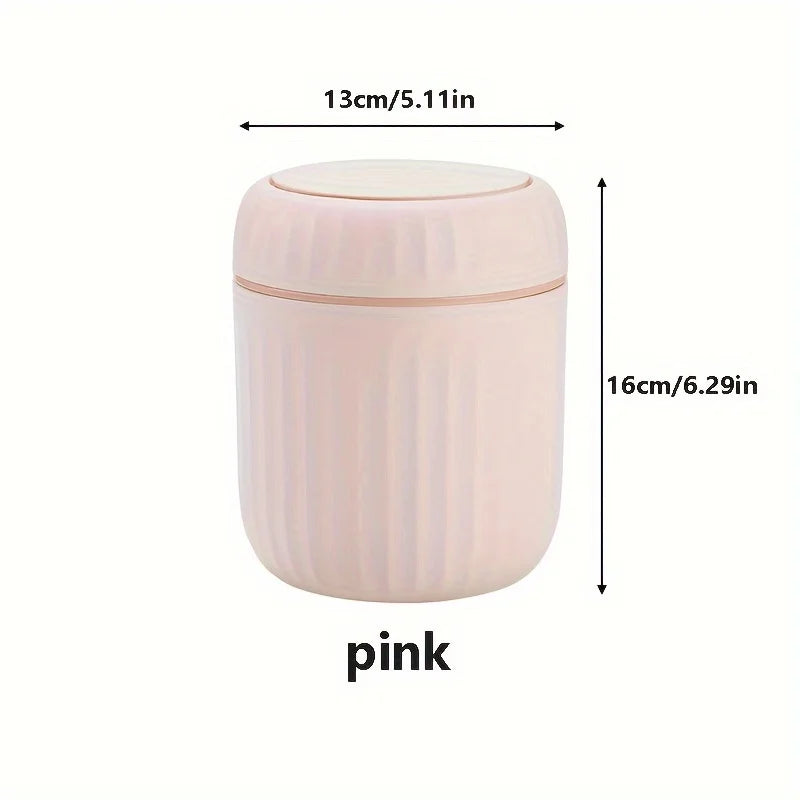 Mini Desktop Trash Can with Lid Garbage Waste Bin Organizer Bedroom Office Desk Storage Box Made Durable Plastic Home Supplies