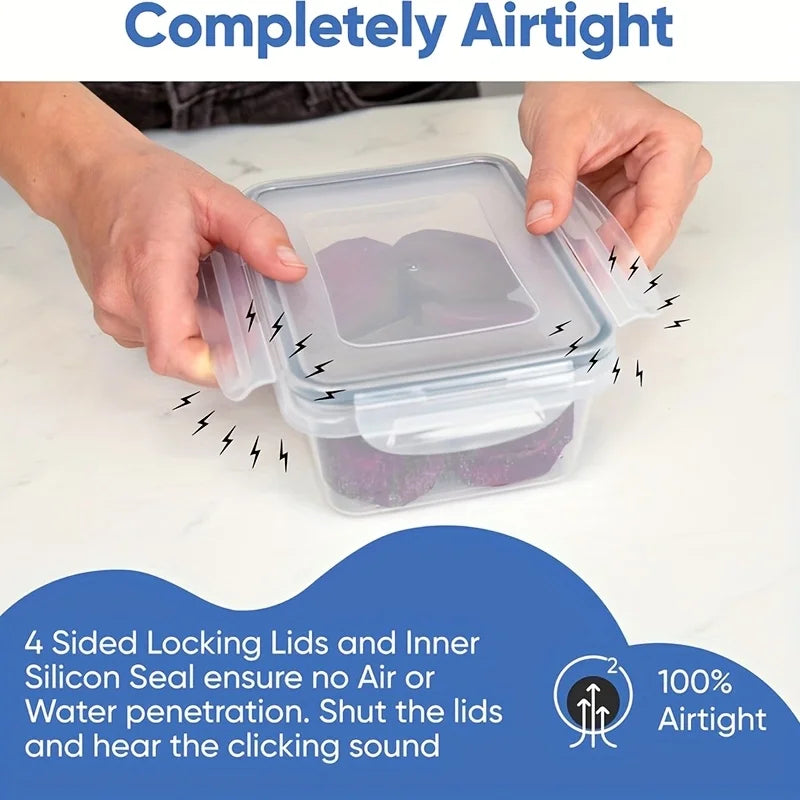 48-Piece Leakproof Food Storage Containers Set, BPA-Free, Stackable Meal Prep, Easy-Snap Lids, Includes Labels & Marker