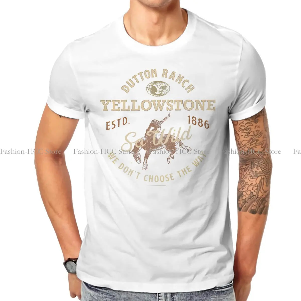 Yellowstone Dutton Ranch TV Show Men's T-shirt So Wild Vintage Rodeo Individuality T Shirt Graphic Sweatshirts Hipster