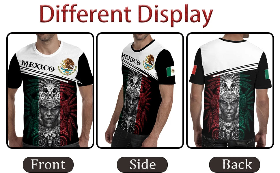 Mexico Jersey T Shirt Summer Outdoor Sports Football Uniform Mexican Mexican Flag Independence Day Gifts Short Sleeved T-shirts