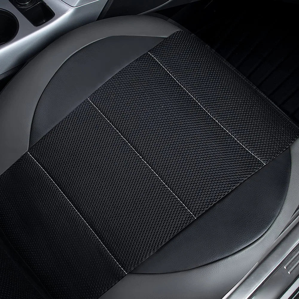 9 Pieces/set Car Seat Cover Car Leather Breathable Fabric Universal Pu Leather Car Seat Cushion Front And Rear Seat Full Protect