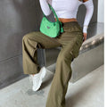 Fashion Women Baggy Joggers Pants Casual Communte Female Chic Straight Cargo Pant Elastic High Waist Elegant Oversized Trousers
