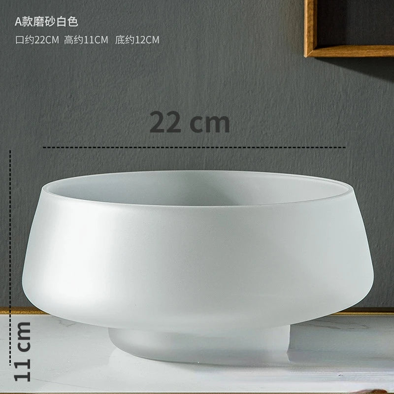 Nordic Light Luxury Home Decor Frosted Glass Vase