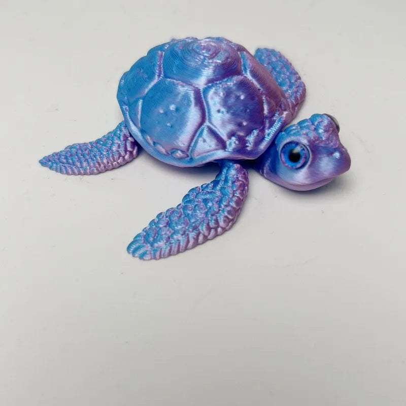 3D Printed Turtle Model with Movable Joints, Creative Collection Desktop Decoration, Handmade Holiday Gifts for Anime Models