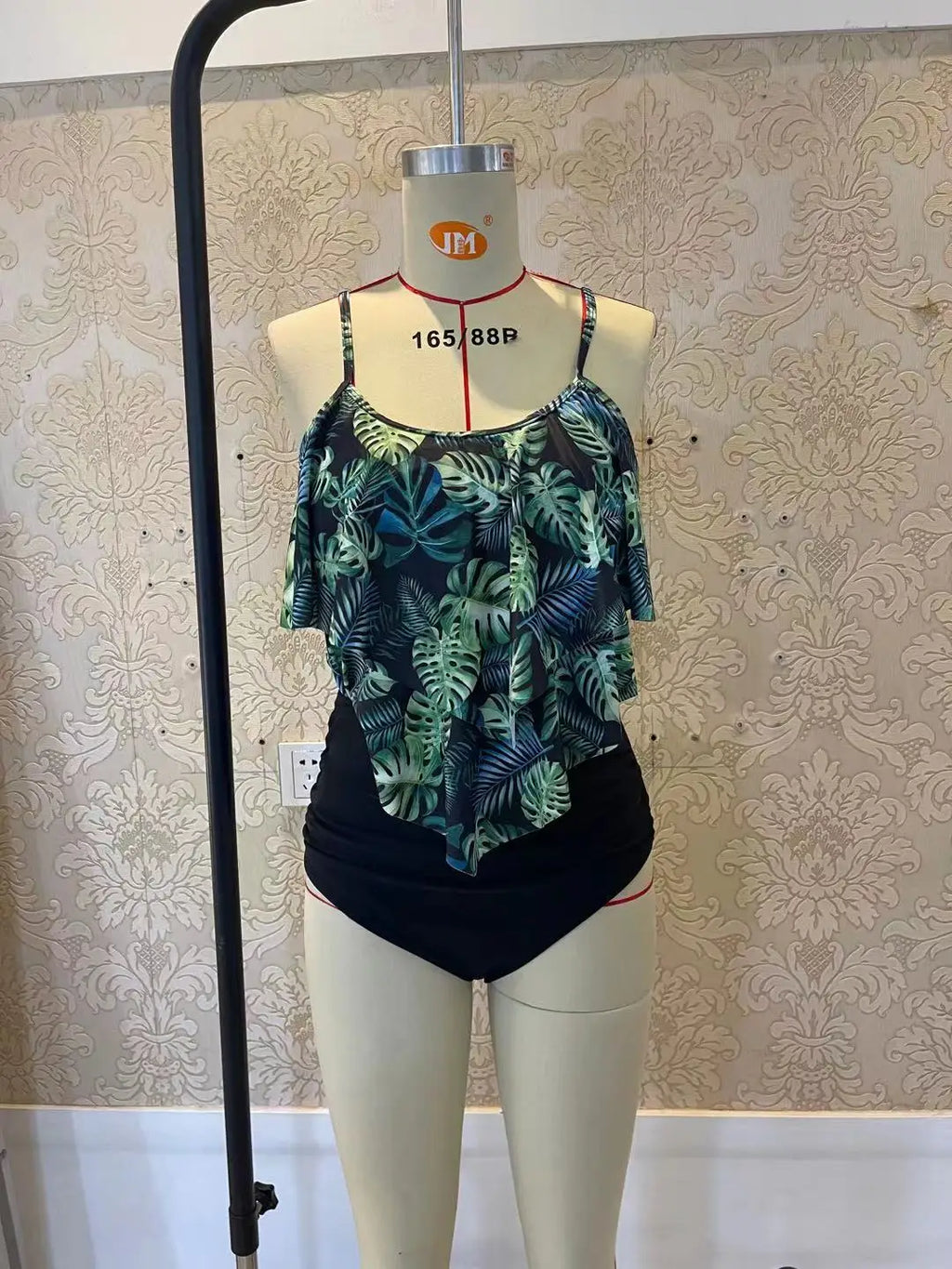 Swimwear Ruffles Women Suits Two Piece Sets Printed Beachwear High Waist Bikini Set Bottoms Push Up Tankini Swimsuits Women