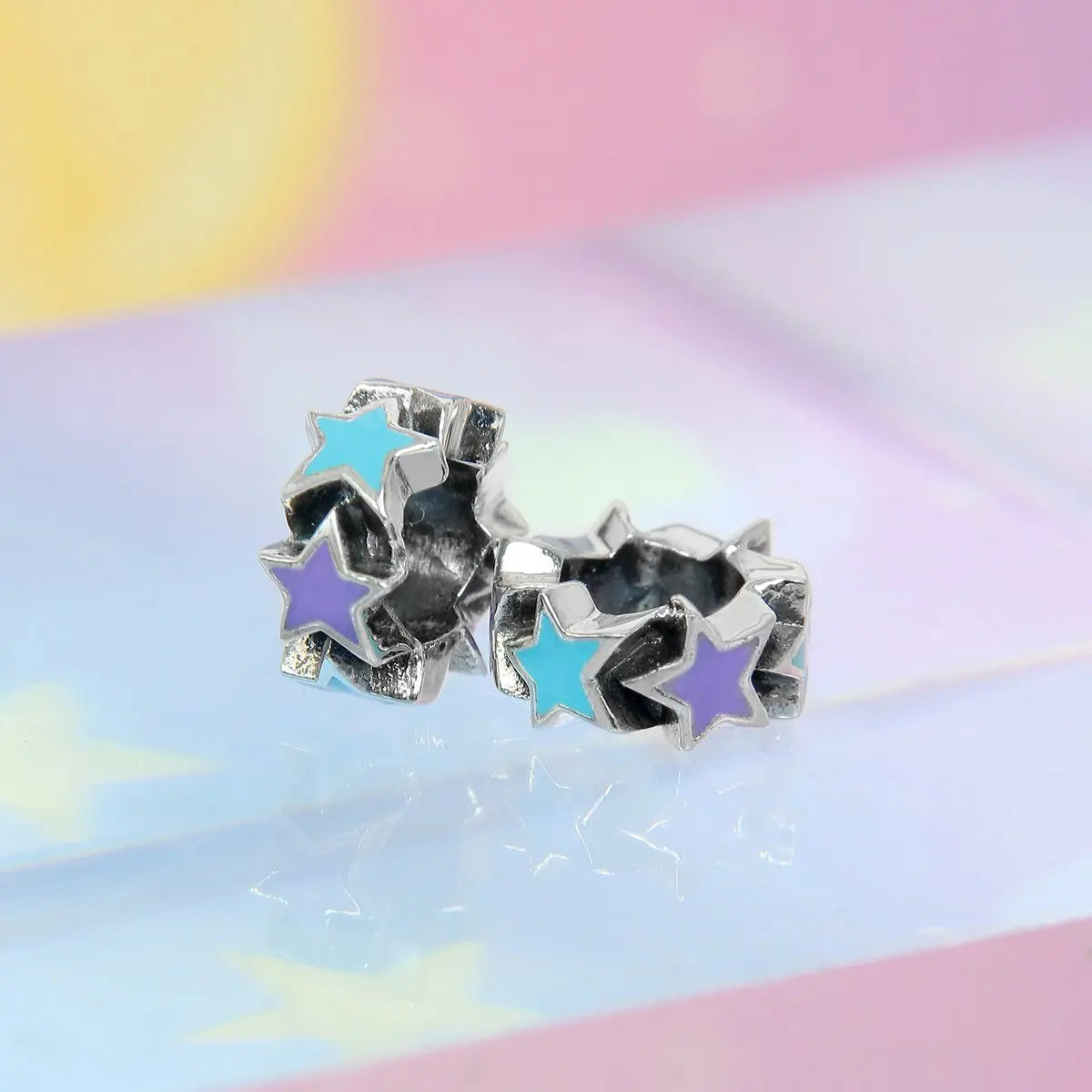 925 Sterling Silver House Star Moon Colorful Heart Pendans Beads Diy Fit Original Pendant Charm Bracelet Necklace Women Jewelry