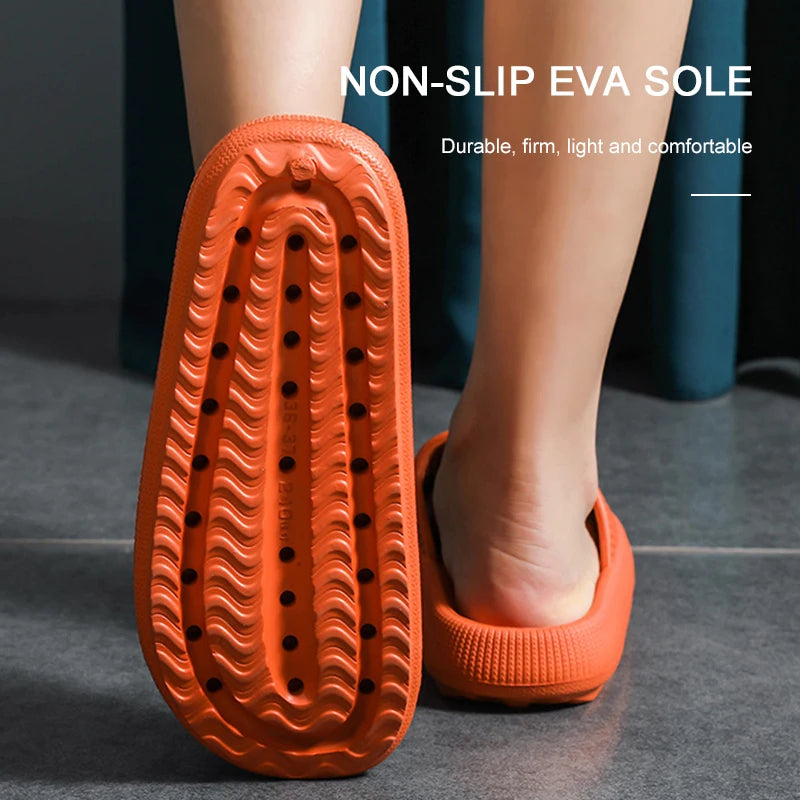 Women Thick Platform Cloud Slippers Indoor Home Eva Soft Sole Pillow Slides Sandals