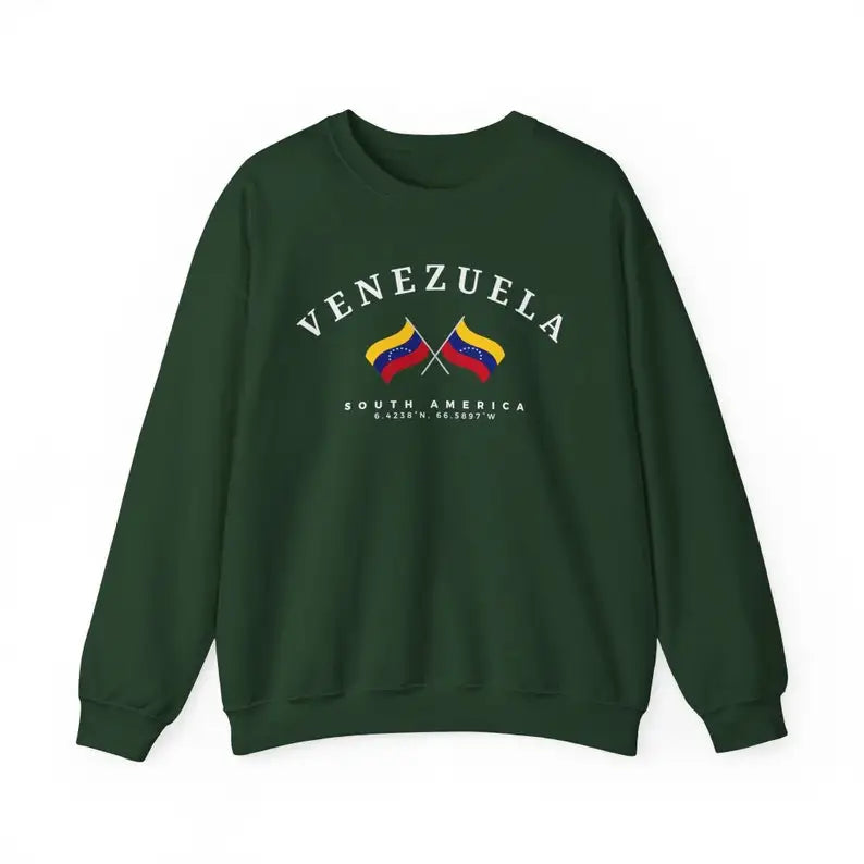 Venezuela Sweatshirt Venezuelan Shirt South America Gift Souvenir Soft Comfortable Unisex Pullover Casual Wear Men Women Trendy