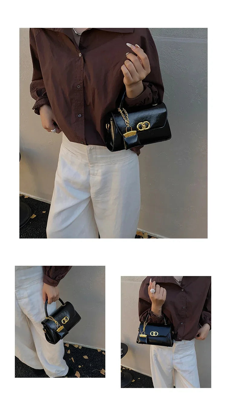 Famous Designer Leather Shoulder Bag For Women - Classic Elegant Handbag Messenger Bag Ladies Luxury Brand
