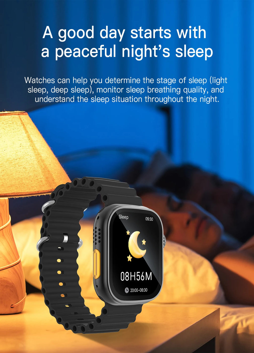 Smart Watch For Men Women 2.01" HD Screen Heart Rate Blood Pressure Monitor Fitness Tracker Calorie Counter Cycling Sport Watch