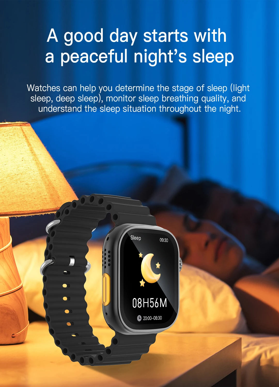 Smart Watch For Men Women 2.01" HD Screen Heart Rate Blood Pressure Monitor Fitness Tracker Calorie Counter Cycling Sport Watch
