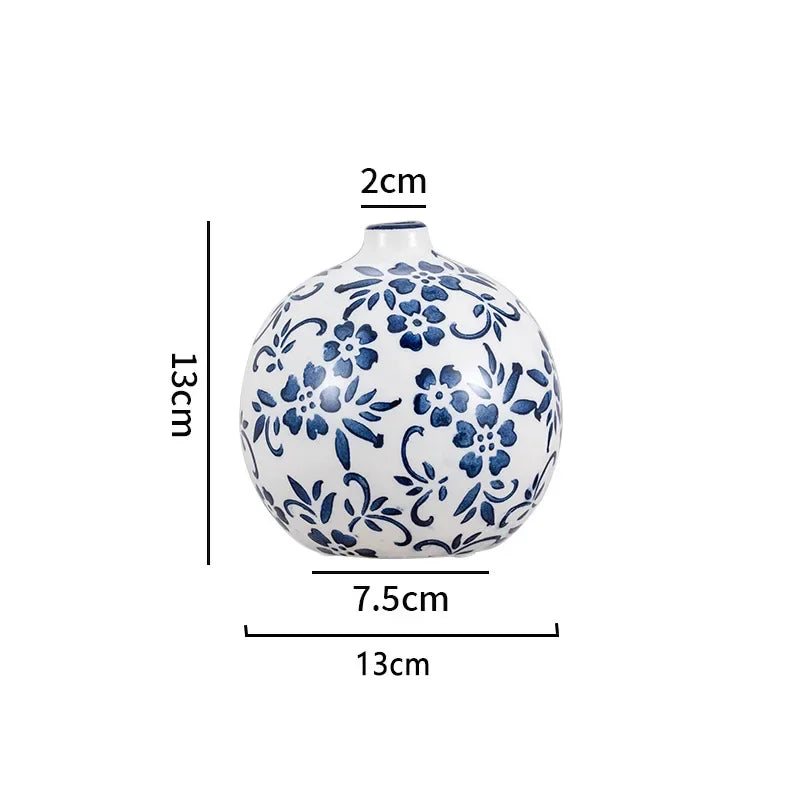 Blue and White Porcelain Vase Flower Arrangement