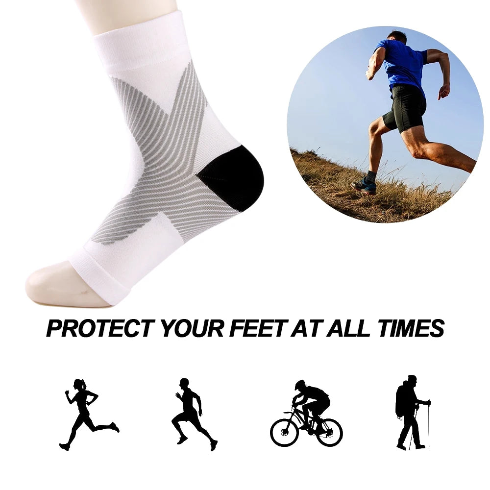 1 Pair Nano Socks Neuropathy Socks Compression Sleeve For Ankle For Swelling,Plantar Fasciitis,Sprain, Neuropathy, For Women/Men