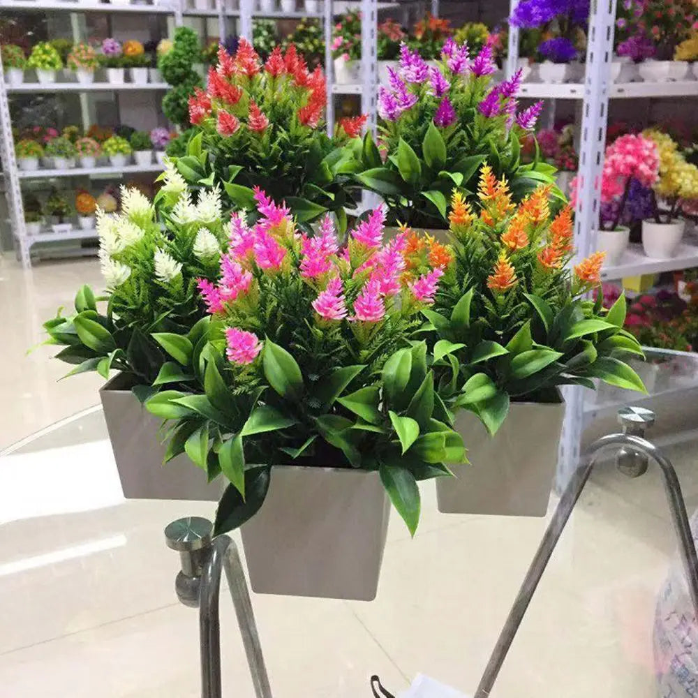 Artificial Flowers Plant Pot