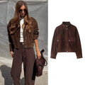 Fashion Big Pocket Elegant Women's Loose Warm Jacket