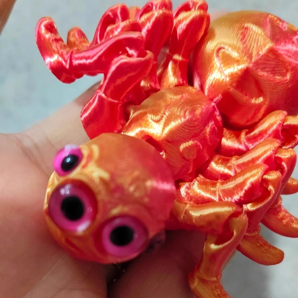 3D Printed Spider, Articulated 3D Animals,Relief Stress Fidget Toys, Desktop Pet Halloween Surprise Gift for Home Office Décor