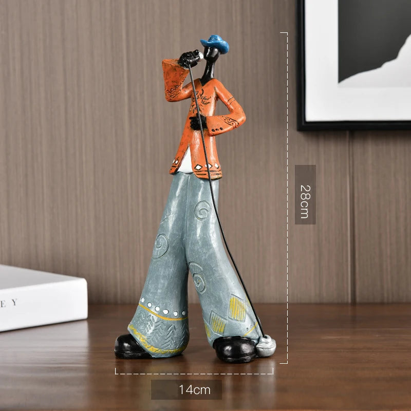 Creative American Band Decoration Musical Instrument Model Living Room Porch Study Nordic Arts And Crafts Statue Sculpture Home