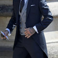Navy Men Tuxedos Tailcoat Formal Dress Suits Swallow Tail Coat Male Jacket Vest Pants Party Wedding Suit Dance Magic Performance