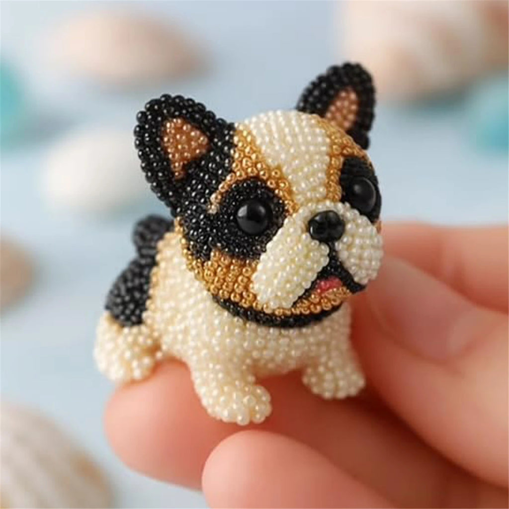 3D Animals Bead Craft Kit 3D Animal Dog Shape Bead Embroidery Set for Crafting Enthusiasts Girls Women Teens Adults DIY Gifts