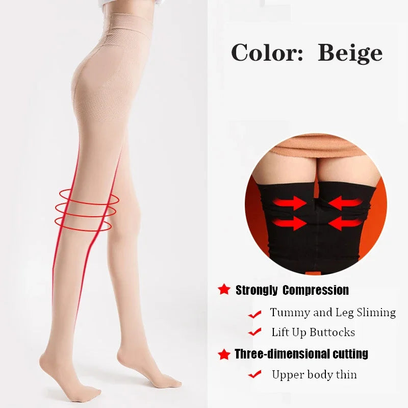 Varicose Veins Fat Calorie Burn Leg Shaping Stovepipe Socks Women Slim Tights Compression Stockings Pantyhose Foot Care Socks