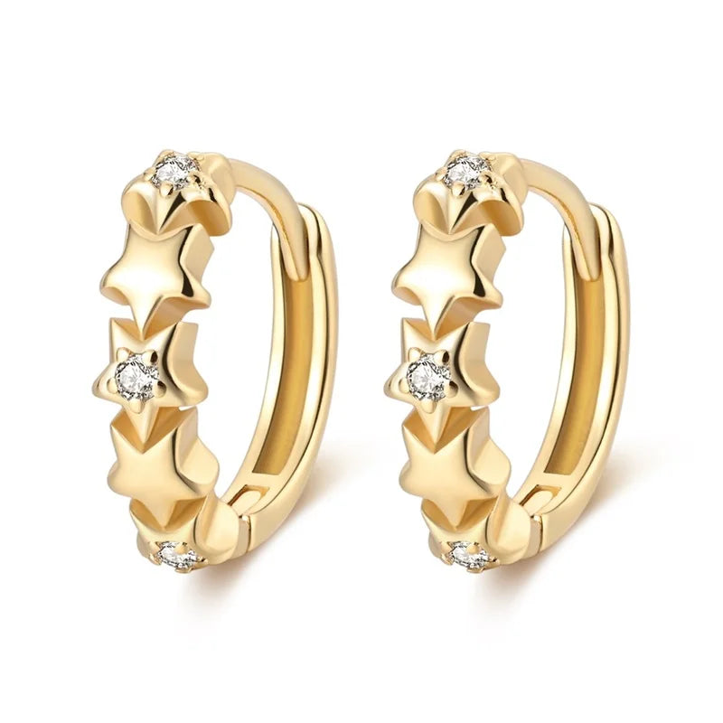 925 Silver Pearl Bee Star Moon Earrings – Trending Fashion Jewelry Gift