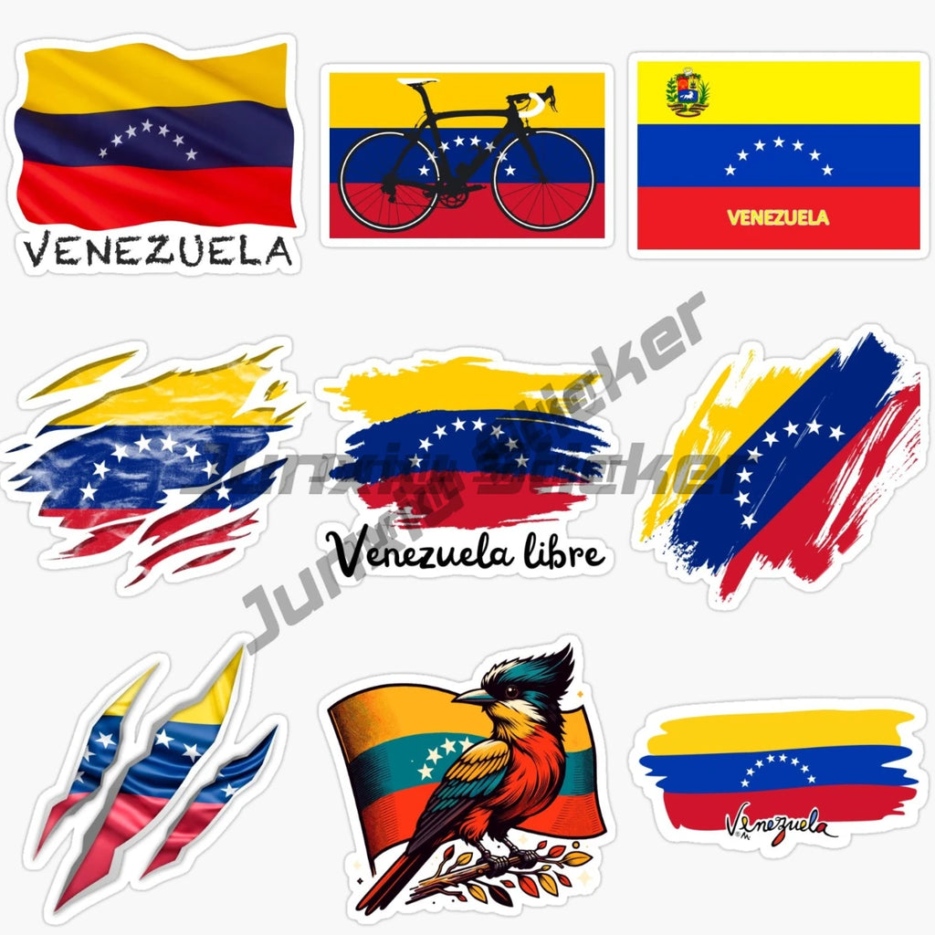 VENEZUELA Map Flag Car Sticker Quality Waterproof Vinyl Self-adhesive Car Sticker Car Accessories Decor Decals
