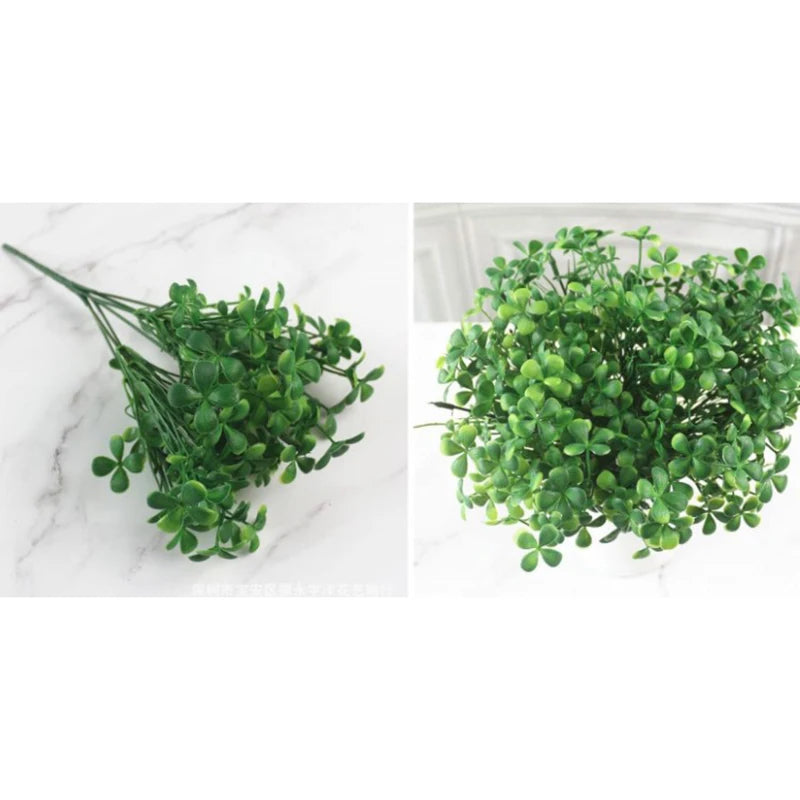 Artificial Plants Fake Leaf Foliage Bush Home Office Garden Wedding Decors