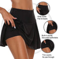 Summer Women Sprints Tennis Dance Fitness Short Skirts Quick Drying Solid Female Lining High Waist Mini Skirts Shorts DF4987