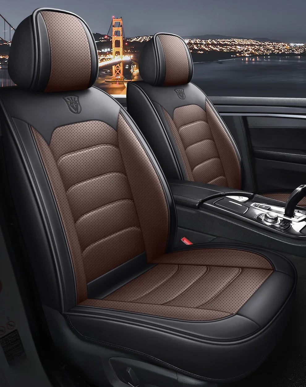 Car Seat Cover Premium Waterproof Faux Leather Cushion Universal Accessories Fit SUV Truck Sedan Automotive Vehicle