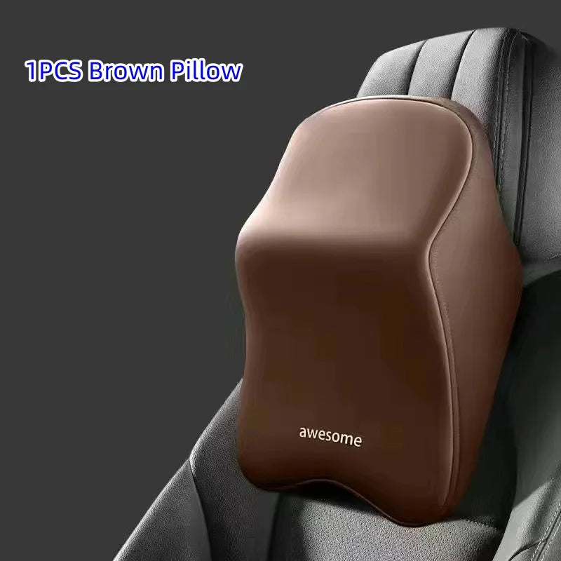 Car Lumbar Back Support Headrest Neck Pillow Memory Foam Lumbar Pillow Universal Soft Neck Pillows Cushion Car Seat Cushion