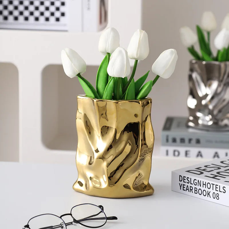 Nordic Ceramic Irregular Vase