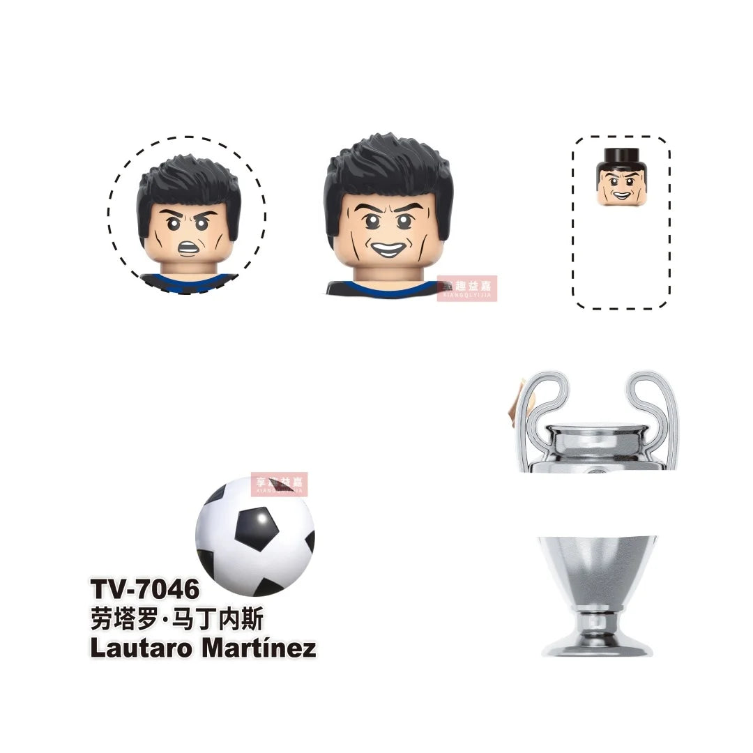 2026 NEW World Famous Football Players Figurine Messi Ronaldo Neymar Lewandowski Mini Action Building Block Model Toy Kids Gifts