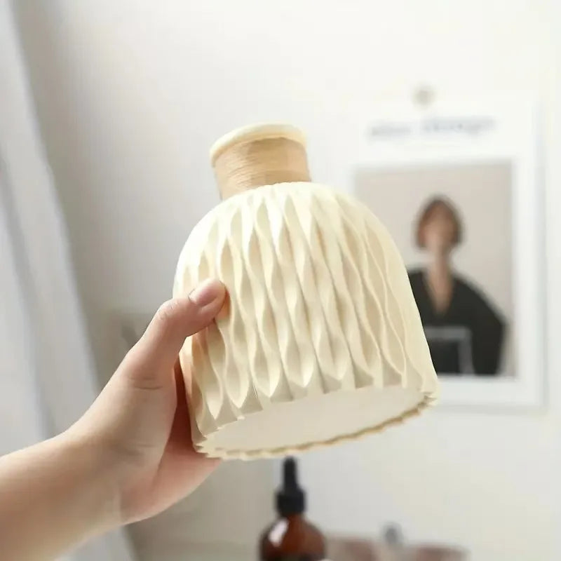 Plastic Flower Vase, Faux Ceramic Vase For Home Decoration