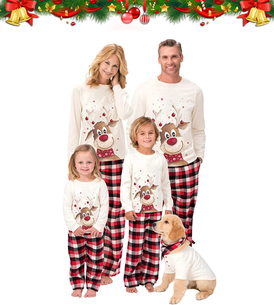 Family Matching Clothes Christmas Pajamas 2023 Mother Kids Baby Pyjamas Set Look Sleepwear Mother And Daughter Father Son Outfit