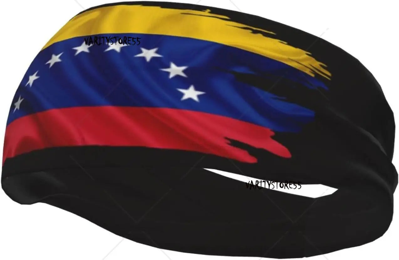 Venezuela Flag Sports Headbands for Men Women Venezuelan Workout Headband Sweatband Headbands for Running Cycling Football Yoga