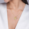 JIUZUAN Letter K Pendant Heart Necklace for Women Gold Plated 925 Silver Dainty Jewelry Gift Birthday Anniversary Elegant