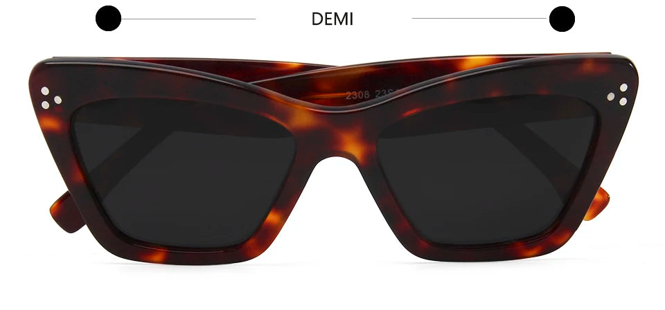 High Quality Acetate Sunglasses Women Cat Eye Trendy Sun Glasses Polarized Gafas De Sol 187S Brand Designer Eyewear Shades UV400
