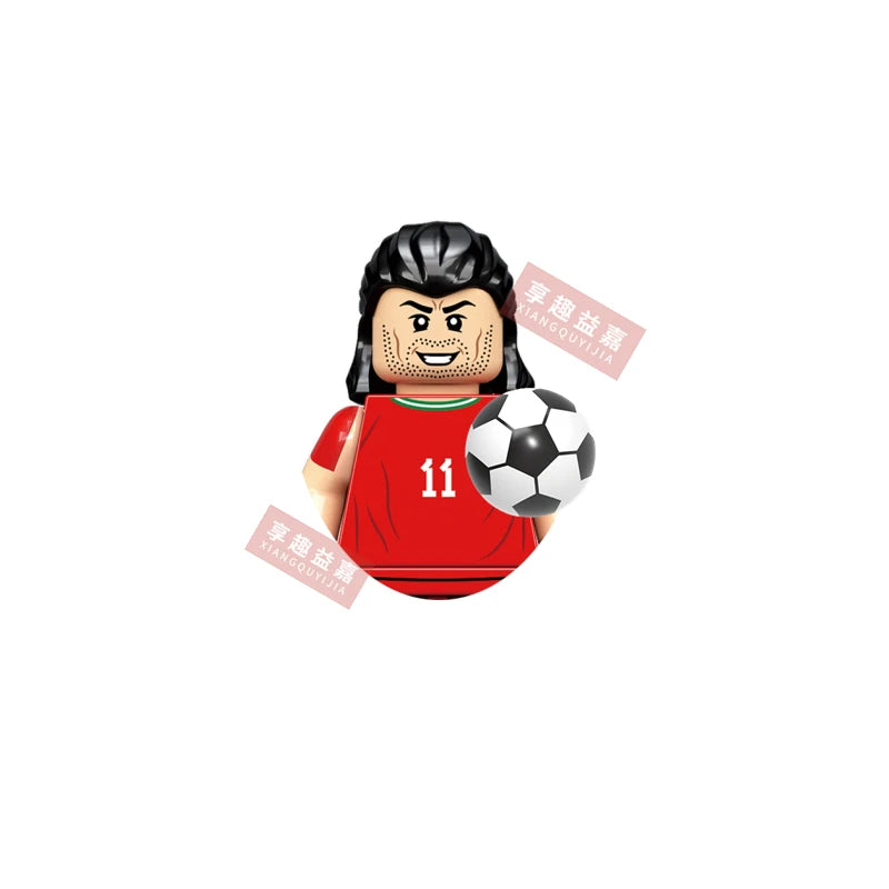 2026 NEW World Famous Football Players Figurine Messi Ronaldo Neymar Lewandowski Mini Action Building Block Model Toy Kids Gifts