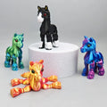 Cute 3D Printed Horse Animals Multi-joint Movable Relief Sensory Kids Gift Mini Home Ornament Desktop Decorations
