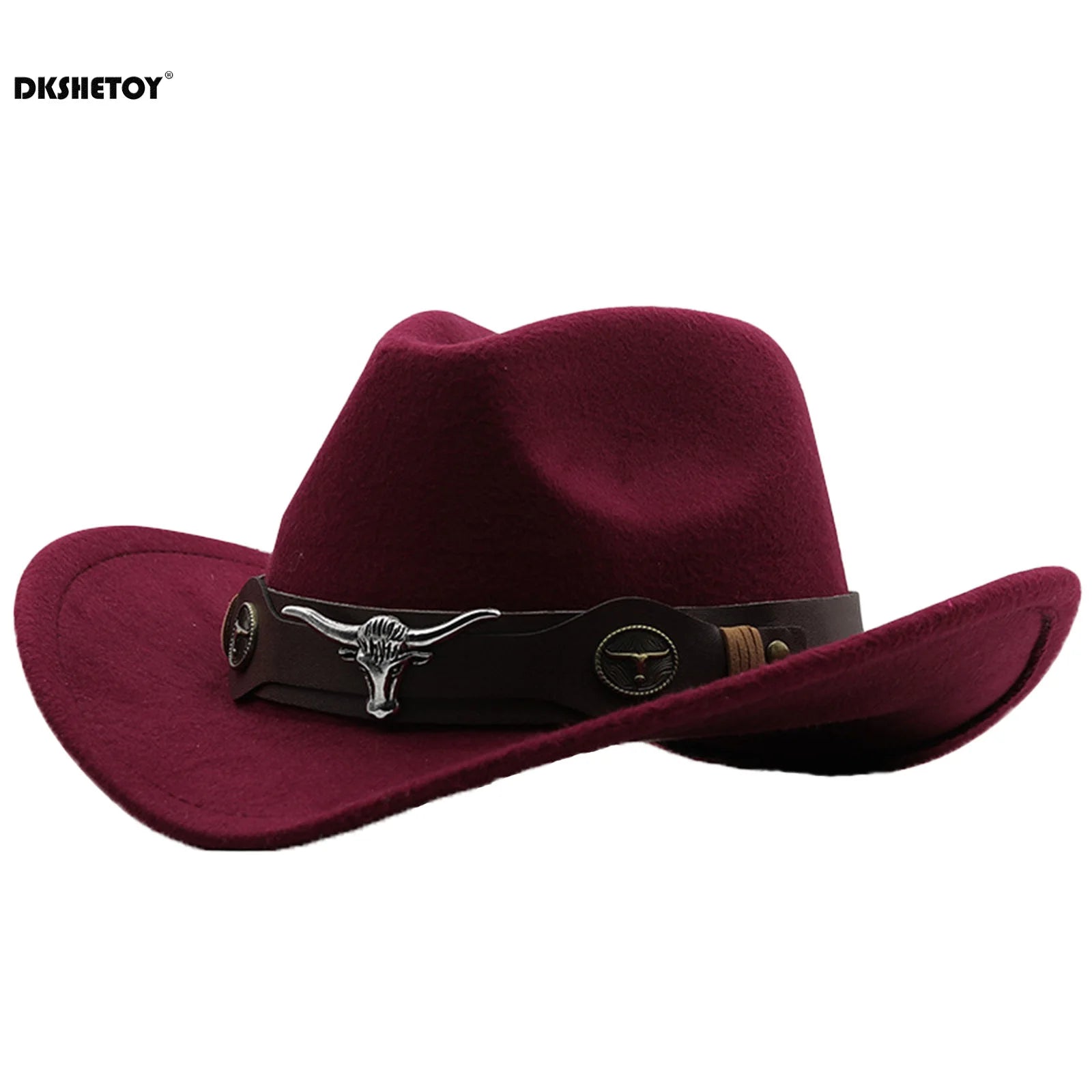 Fashion Cowboy Hats Wide Brim Cowboy Cowgirl Panama Hat with Retro Belt for Dress-Up Parties Costume